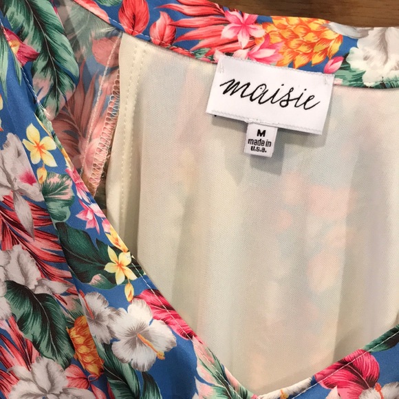 Nwot Maisie tunic dress floral size medium - Picture 3 of 8